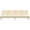 Dvivietė sofa-lova, kreminės spalvos, audinys