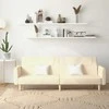 Dvivietė sofa-lova, kreminės spalvos, audinys