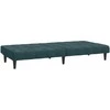 Dvivietė sofa-lova, mėlynos spalvos, aksomas