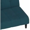 Dvivietė sofa-lova, mėlynos spalvos, aksomas
