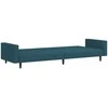Dvivietė sofa-lova, mėlynos spalvos, aksomas