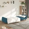 Dvivietė sofa-lova, mėlynos spalvos, aksomas