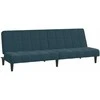 Dvivietė sofa-lova, mėlynos spalvos, aksomas