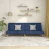 Dvivietė sofa-lova, mėlynos spalvos, audinys