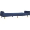 Dvivietė sofa-lova, mėlynos spalvos, audinys