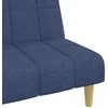 Dvivietė sofa-lova, mėlynos spalvos, audinys