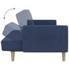 Dvivietė sofa-lova, mėlynos spalvos, audinys