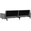 Dvivietė sofa-lova, pilkos spalvos, dirbtinė oda