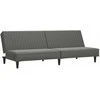Dvivietė sofa-lova, pilkos spalvos, dirbtinė oda