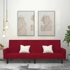 Dvivietė sofa-lova, raudonojo vyno spalvos, aksomas