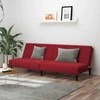 Dvivietė sofa-lova, raudonojo vyno spalvos, aksomas