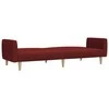 Dvivietė sofa-lova, raudonojo vyno spalvos, audinys
