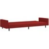 Dvivietė sofa-lova, raudonojo vyno spalvos, aksomas