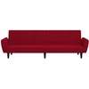 Dvivietė sofa-lova, raudonojo vyno spalvos, aksomas