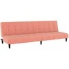 Dvivietė sofa-lova, rožinės spalvos, aksomas