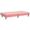 Dvivietė sofa-lova, rožinės spalvos, aksomas