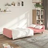 Dvivietė sofa-lova, rožinės spalvos, aksomas