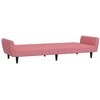Dvivietė sofa-lova, rožinės spalvos, aksomas