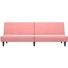 Dvivietė sofa-lova, rožinės spalvos, aksomas