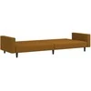 Dvivietė sofa-lova, rudos spalvos, aksomas