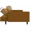 Dvivietė sofa-lova, rudos spalvos, aksomas