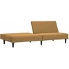 Dvivietė sofa-lova, rudos spalvos, aksomas