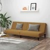Dvivietė sofa-lova, rudos spalvos, aksomas