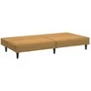 Dvivietė sofa-lova, rudos spalvos, aksomas