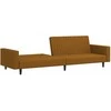 Dvivietė sofa-lova, rudos spalvos, aksomas