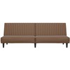 Dvivietė sofa-lova, rudos spalvos, dirbtinė oda