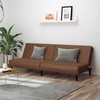 Dvivietė sofa-lova, rudos spalvos, dirbtinė oda