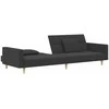 Dvivietė sofa-lova su dvejomis pagalvėmis, pilka, audinys