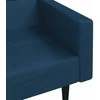 Dvivietė sofa-lova su dvejomis pagalvėmis, mėlyna, aksomas