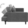 Dvivietė sofa-lova su dvejomis pagalvėmis, pilka, aksomas