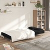Dvivietė sofa-lova su dvejomis pagalvėmis, juoda, audinys