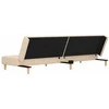 Dvivietė sofa-lova su dvejomis pagalvėmis, kreminė, audinys