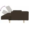 Dvivietė sofa-lova su dvejomis pagalvėmis, ruda, audinys
