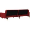 Dvivietė sofa-lova su dvejomis pagalvėmis, vyno, audinys