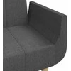 Dvivietė sofa-lova su dvejomis pagalvėmis, pilka, audinys