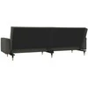 Dvivietė sofa-lova su dvejomis pagalvėmis, pilka, aksomas