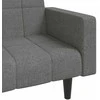 Dvivietė sofa-lova su dvejomis pagalvėmis, pilka, audinys