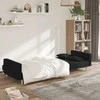 Dvivietė sofa-lova su dvejomis pagalvėmis, juoda, audinys