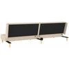 Dvivietė sofa-lova su dvejomis pagalvėmis, kreminė, audinys