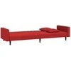 Dvivietė sofa-lova su dvejomis pagalvėmis, vyno, aksomas