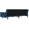 Dvivietė sofa-lova su dvejomis pagalvėmis, mėlyna, aksomas