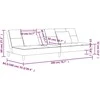 Dvivietė sofa-lova su dvejomis pagalvėmis, rožinė, aksomas