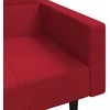 Dvivietė sofa-lova su dvejomis pagalvėmis, vyno, aksomas