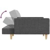 Dvivietė sofa-lova su dvejomis pagalvėmis, pilka, audinys