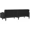 Dvivietė sofa-lova su dvejomis pagalvėmis, juoda, audinys