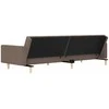 Dvivietė sofa-lova su dvejomis pagalvėmis, taupe, audinys